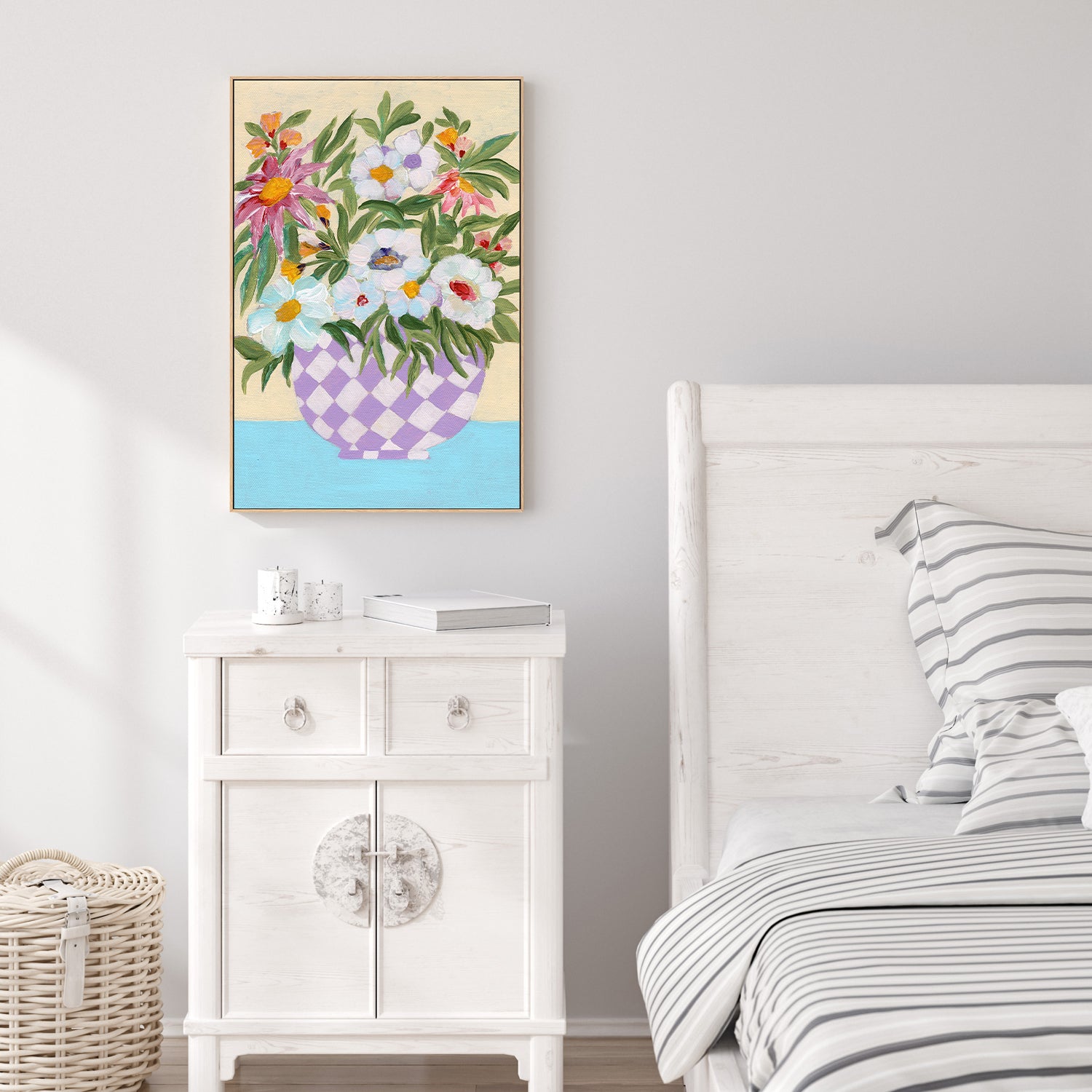 wall-art-print-canvas-poster-framed-Checkerd Pot , By Nikita Jariwala-7