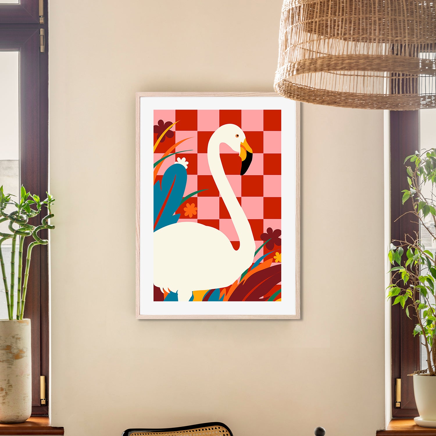 wall-art-print-canvas-poster-framed-Checkers a the Great Egret-9