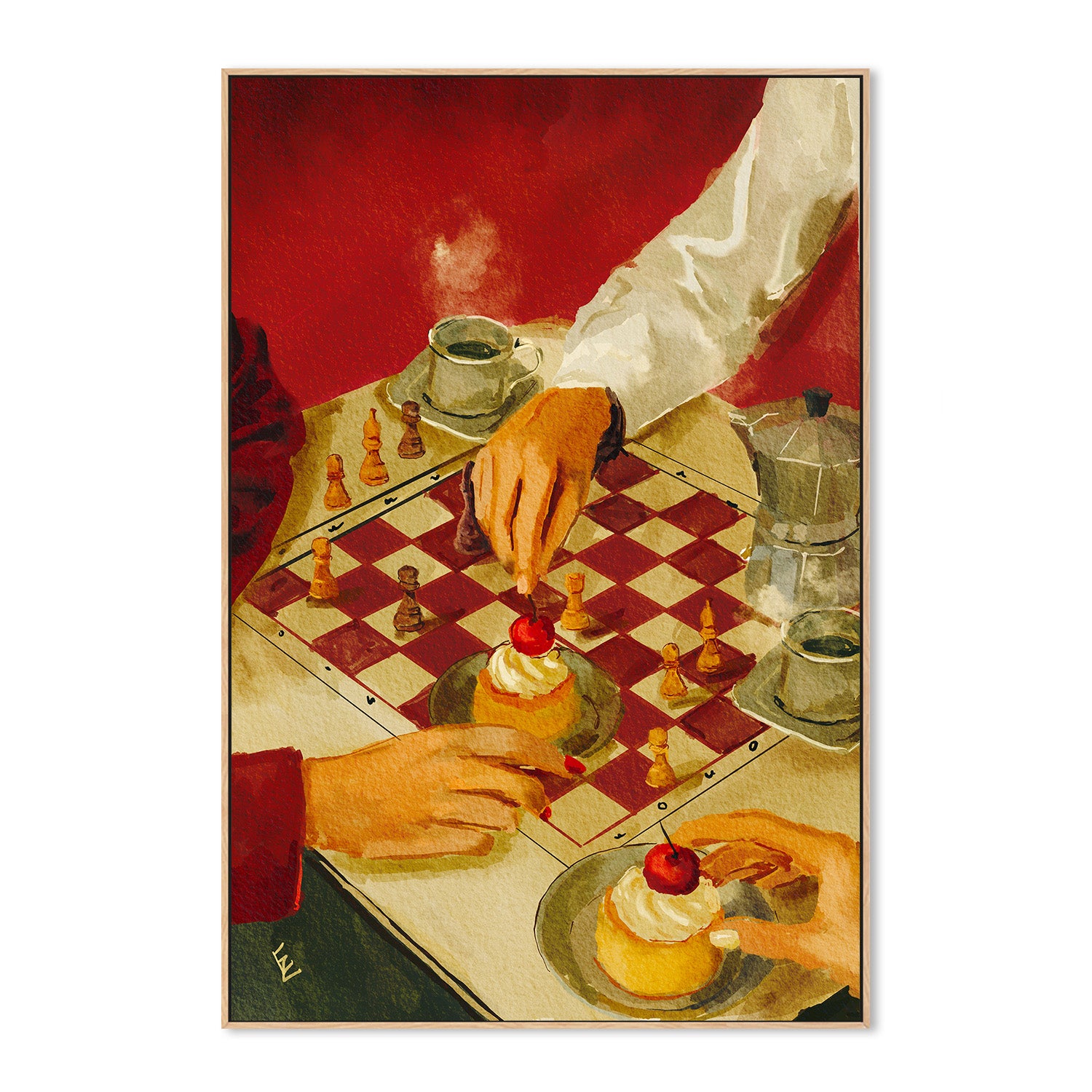 wall-art-print-canvas-poster-framed-Checkmate And Cakes-4