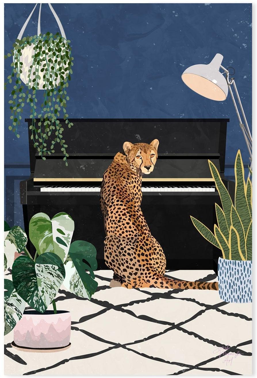 wall-art-print-canvas-poster-framed-Cheetah Composer , By Sarah Manovski-GIOIA-WALL-ART