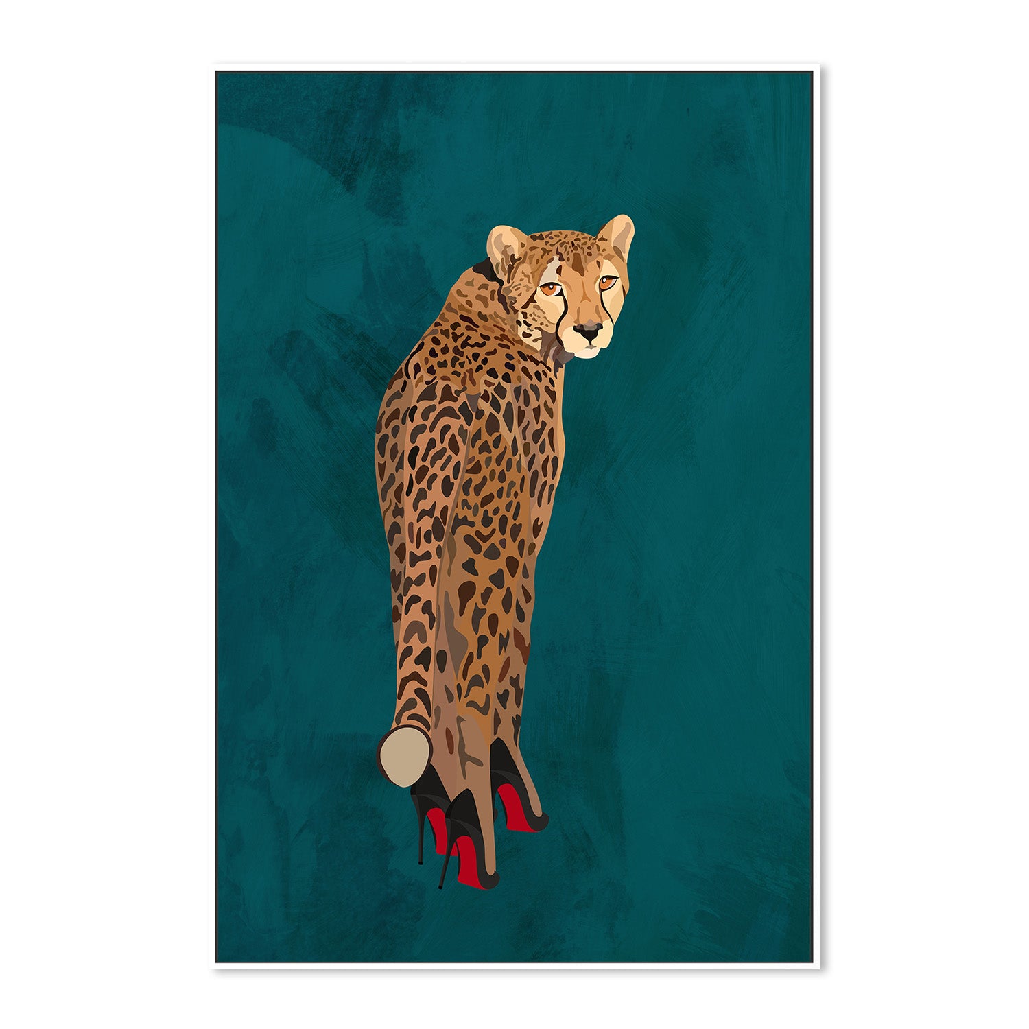 wall-art-print-canvas-poster-framed-Cheetah Red Heels , By Sarah Manovski-5