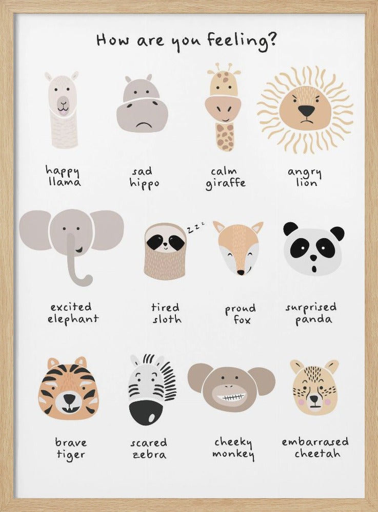 wall-art-print-canvas-poster-framed-Children's calming meditation emotions print 1 , By Sarah Manovski-1