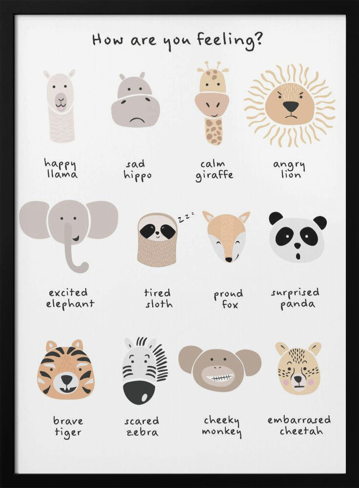wall-art-print-canvas-poster-framed-Children's calming meditation emotions print 1 , By Sarah Manovski-2