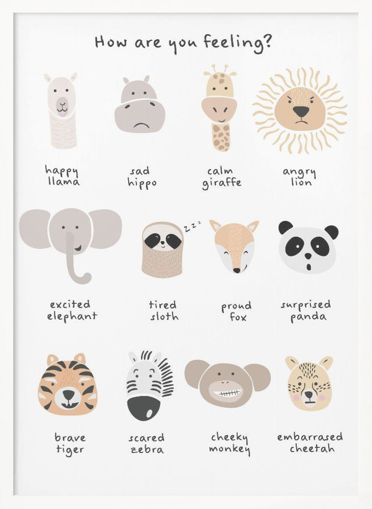 wall-art-print-canvas-poster-framed-Children's calming meditation emotions print 1 , By Sarah Manovski-3