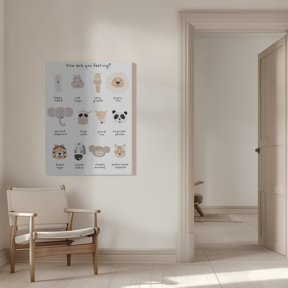 wall-art-print-canvas-poster-framed-Children's calming meditation emotions print 1 , By Sarah Manovski-6