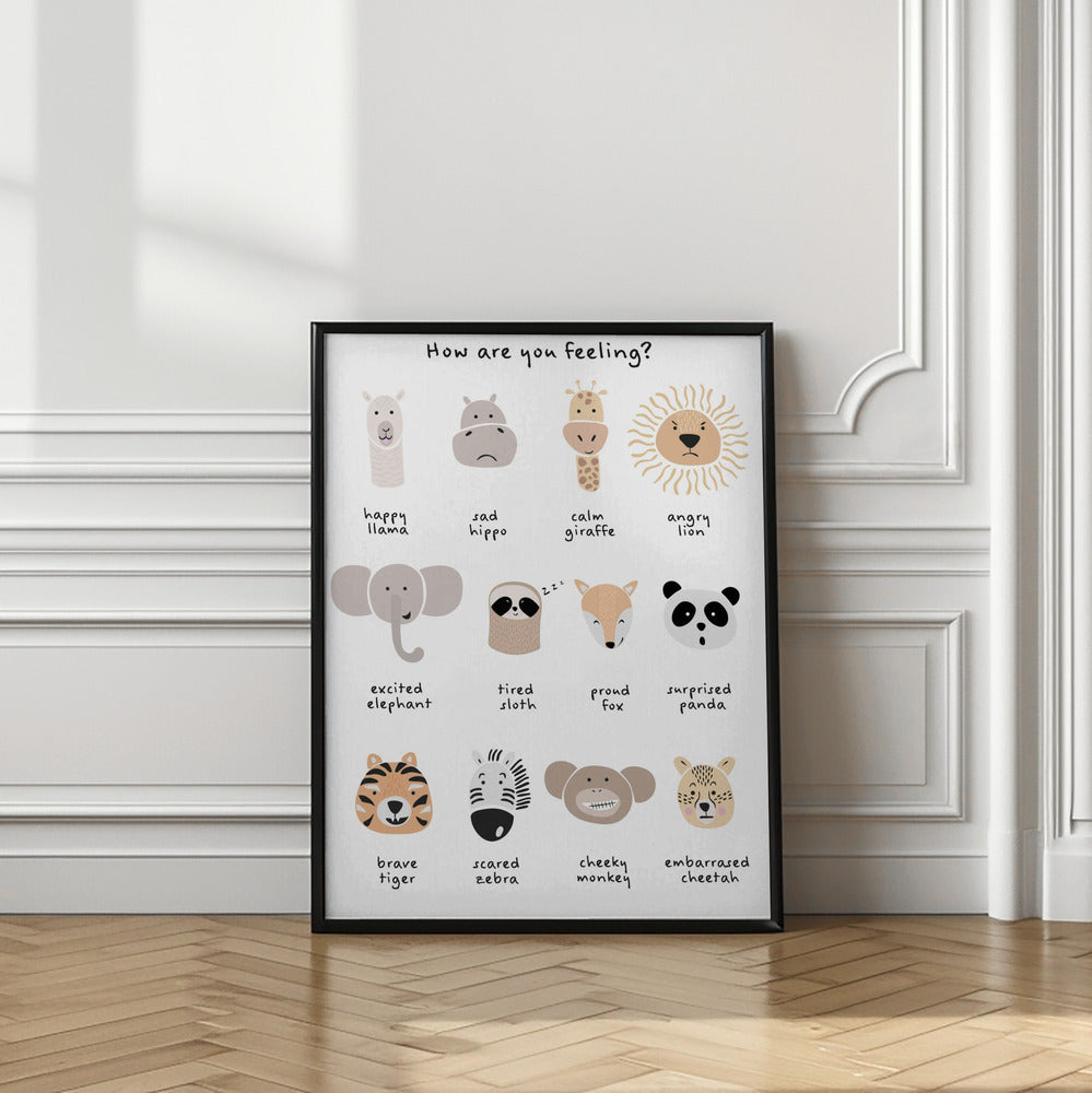 wall-art-print-canvas-poster-framed-Children's calming meditation emotions print 1 , By Sarah Manovski-8