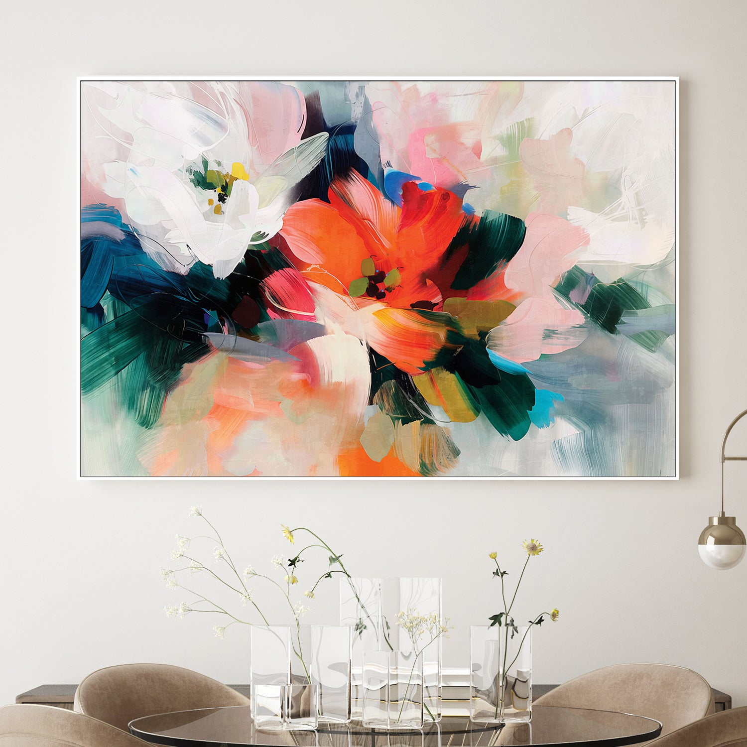 wall-art-print-canvas-poster-framed-Chromaflare Blossom, Style A-2