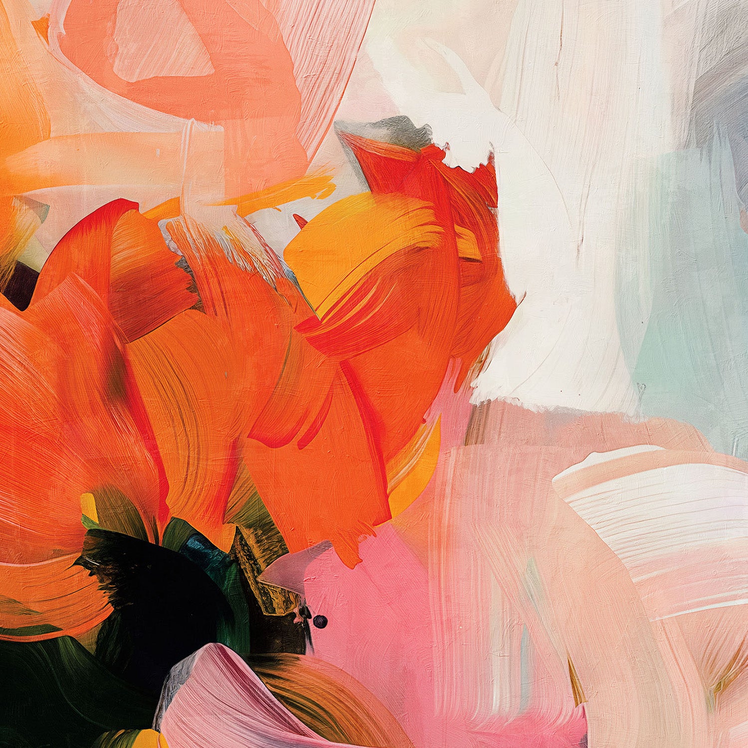 wall-art-print-canvas-poster-framed-Chromaflare Blossom, Style B-10