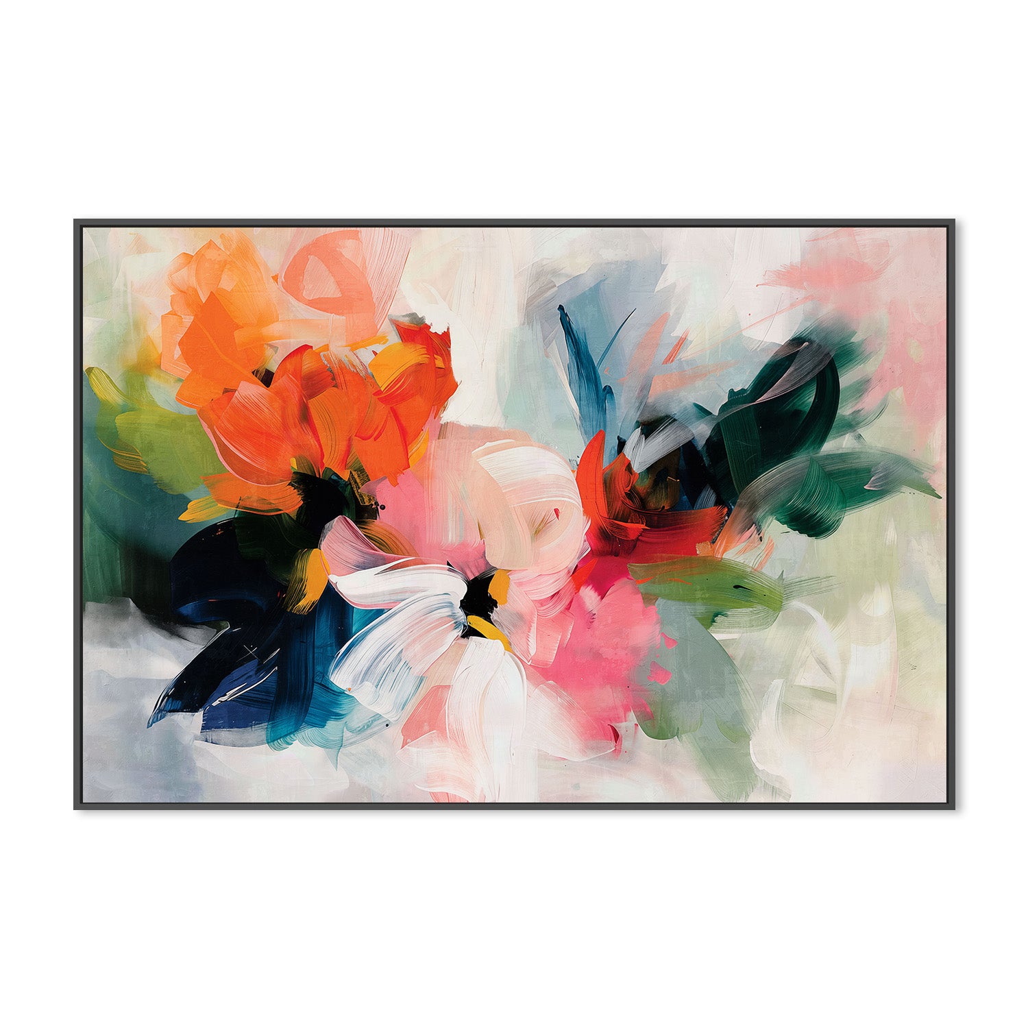 wall-art-print-canvas-poster-framed-Chromaflare Blossom, Style B-3