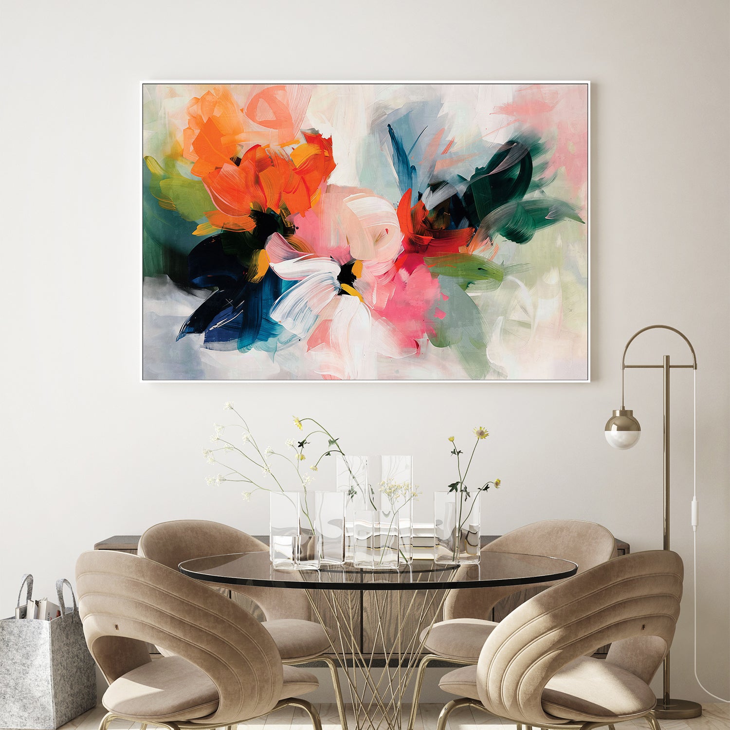 wall-art-print-canvas-poster-framed-Chromaflare Blossom, Style B-9