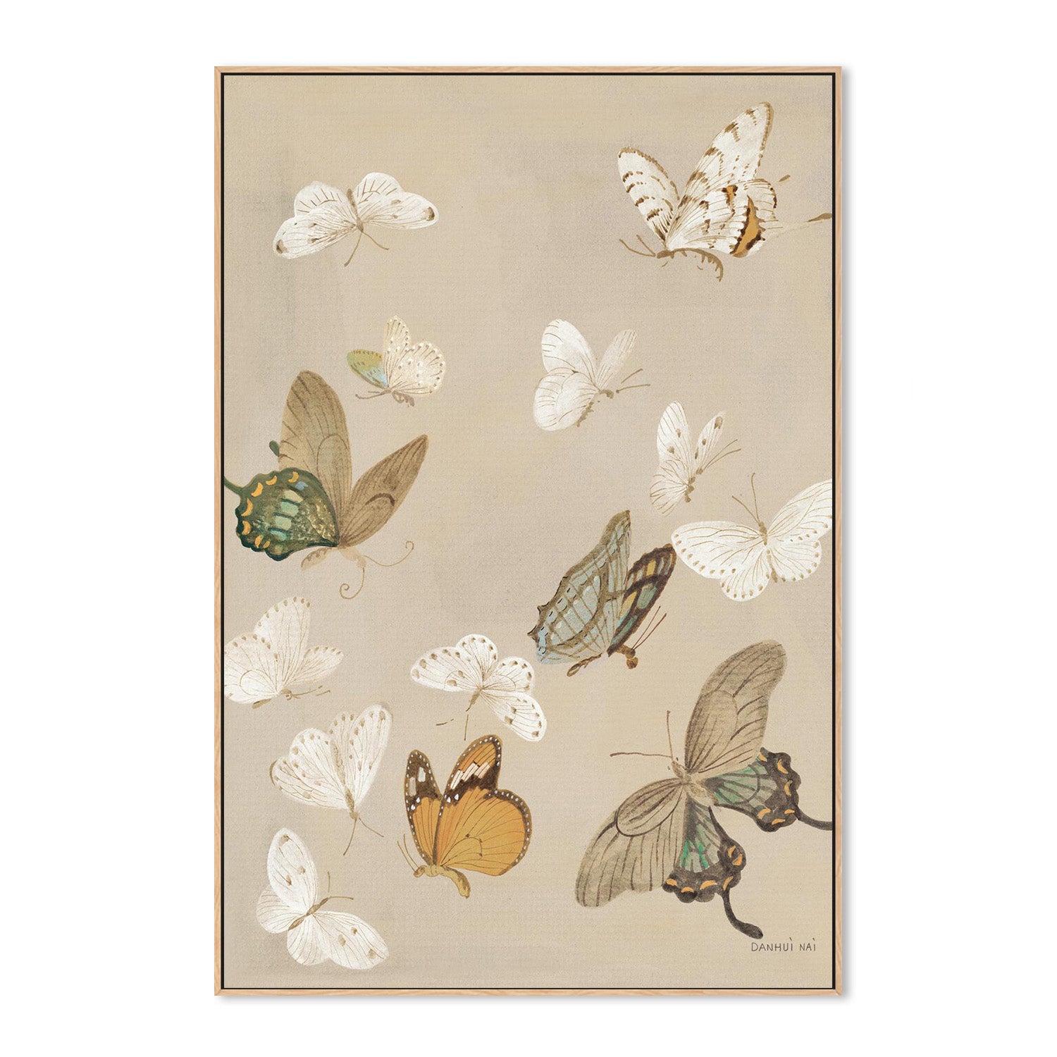 wall-art-print-canvas-poster-framed-Chrysanthemum Butterflies v2-4
