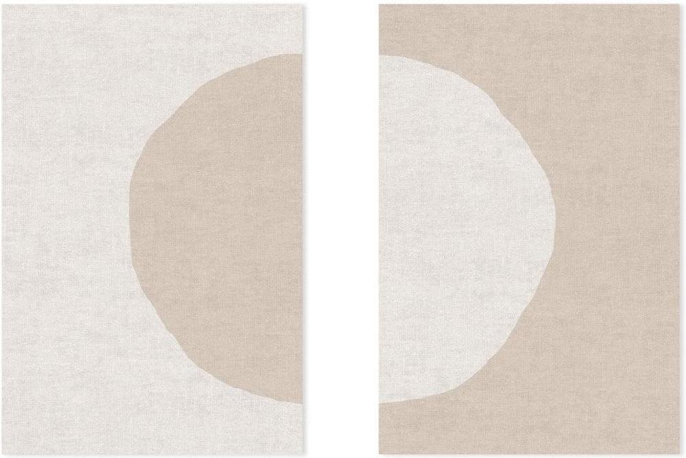 wall-art-print-canvas-poster-framed-Circle Pair Blush, Set of 2-by-Dear Musketeer Studio-Gioia Wall Art