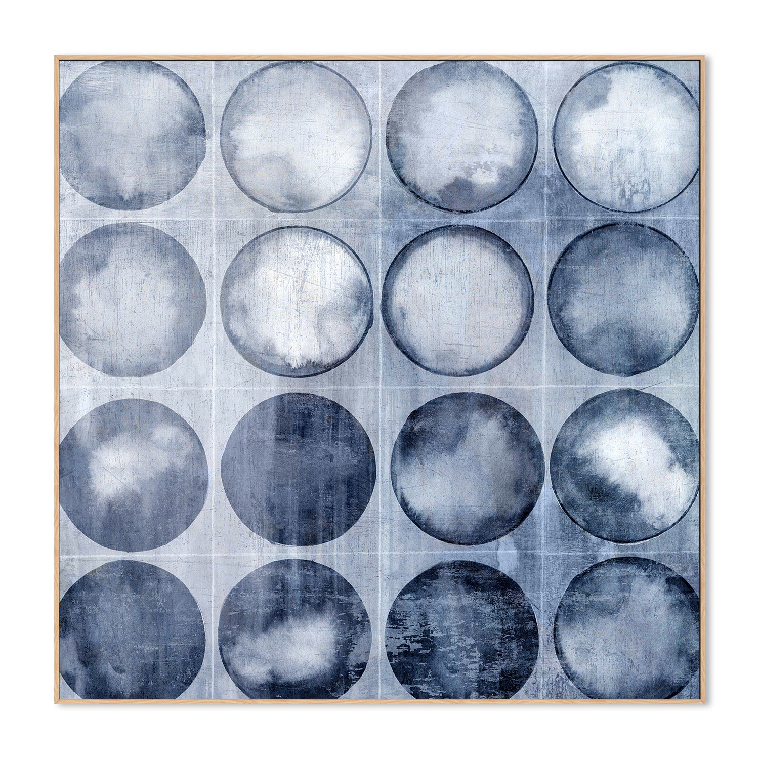 wall-art-print-canvas-poster-framed-Circles of Blue , By Emma Peal-4