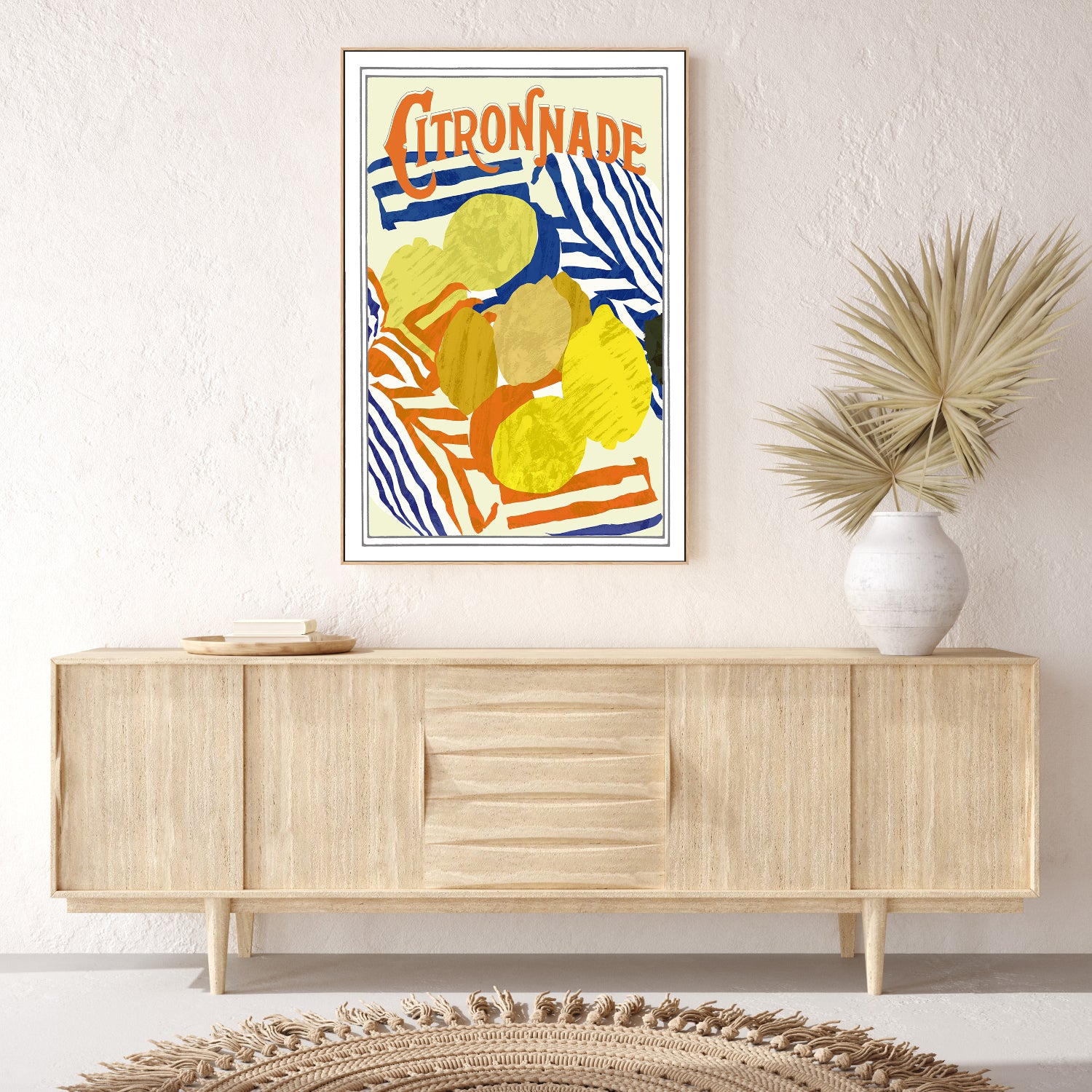wall-art-print-canvas-poster-framed-Citronnade Orange and Blue-7