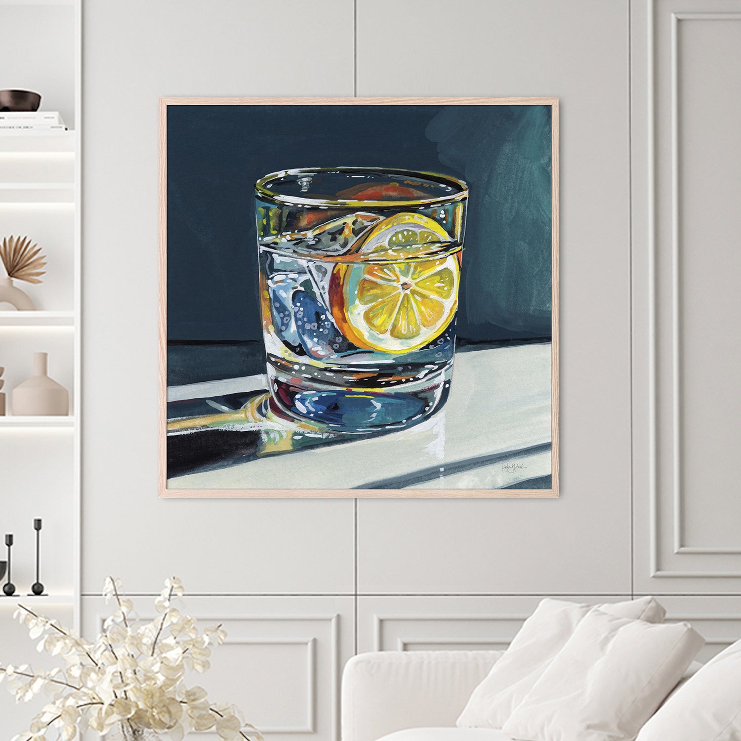 wall-art-print-canvas-poster-framed-Clear Cocktail With Lemon-7