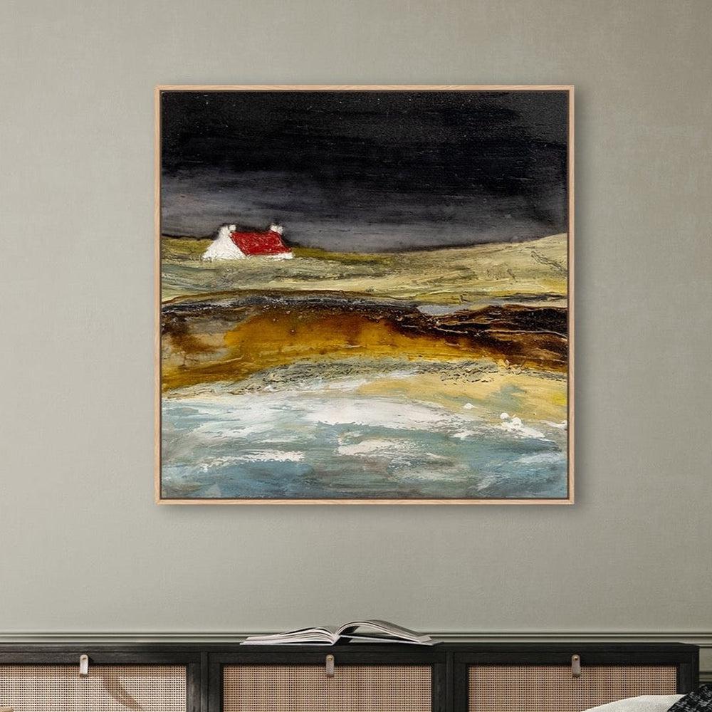 wall-art-print-canvas-poster-framed-Cliff Top Meadows-by-Louise O'hara-Gioia Wall Art