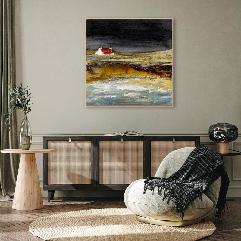 wall-art-print-canvas-poster-framed-Cliff Top Meadows-by-Louise O'hara-Gioia Wall Art