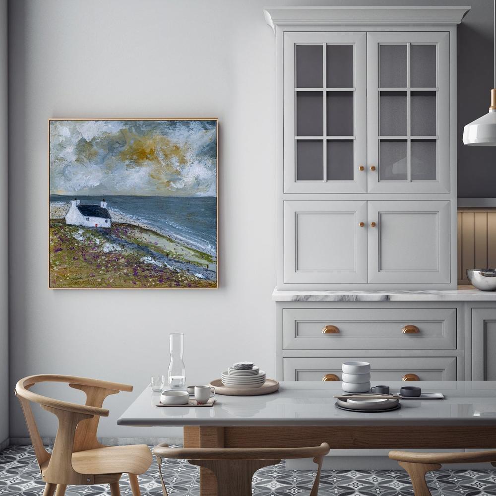 wall-art-print-canvas-poster-framed-Costal Cottage-by-Louise O'Hara-Gioia Wall Art