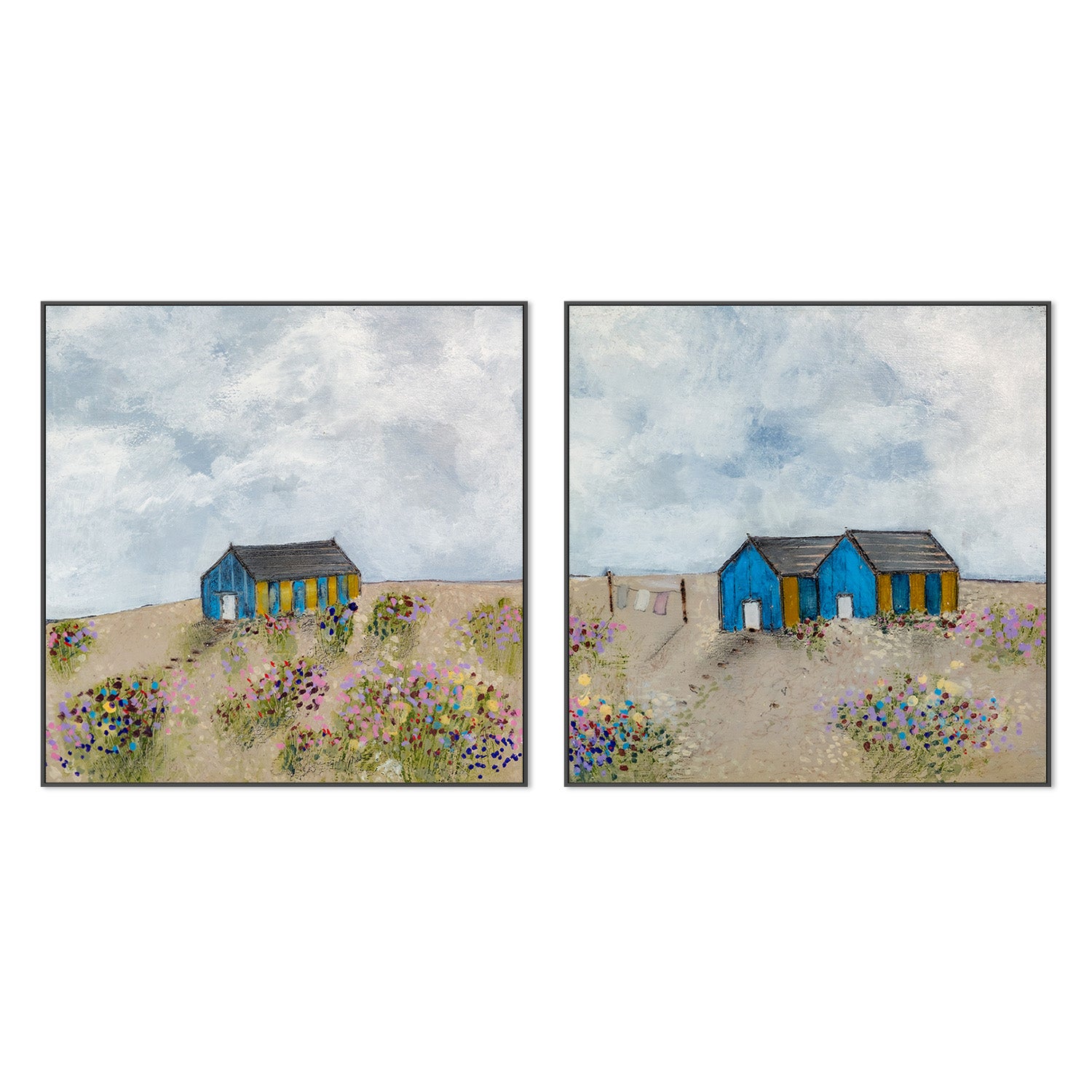 wall-art-print-canvas-poster-framed-Coastal Dunes, Style A & B, Set Of 2 , By Louise O'Hara-3