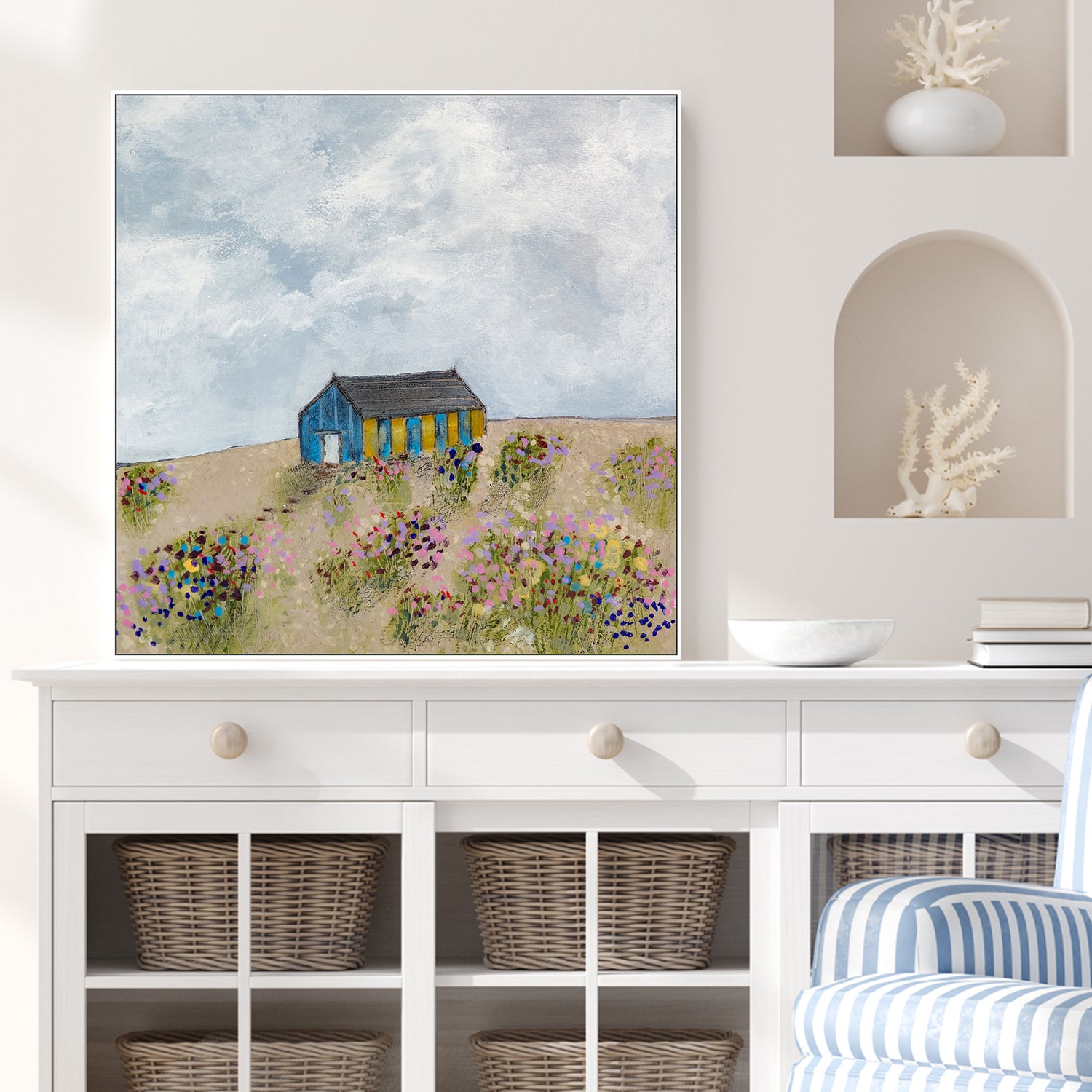 wall-art-print-canvas-poster-framed-Coastal Dunes, Style A , By Louise O'Hara-2