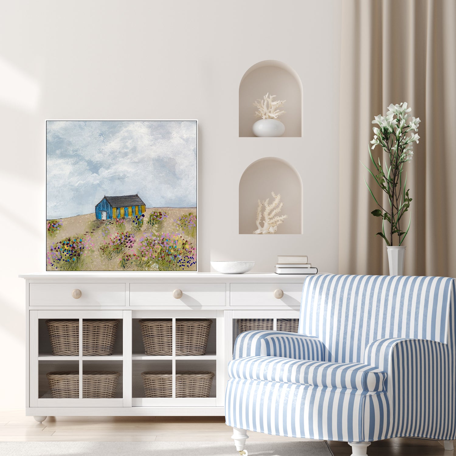 wall-art-print-canvas-poster-framed-Coastal Dunes, Style A , By Louise O'Hara-7