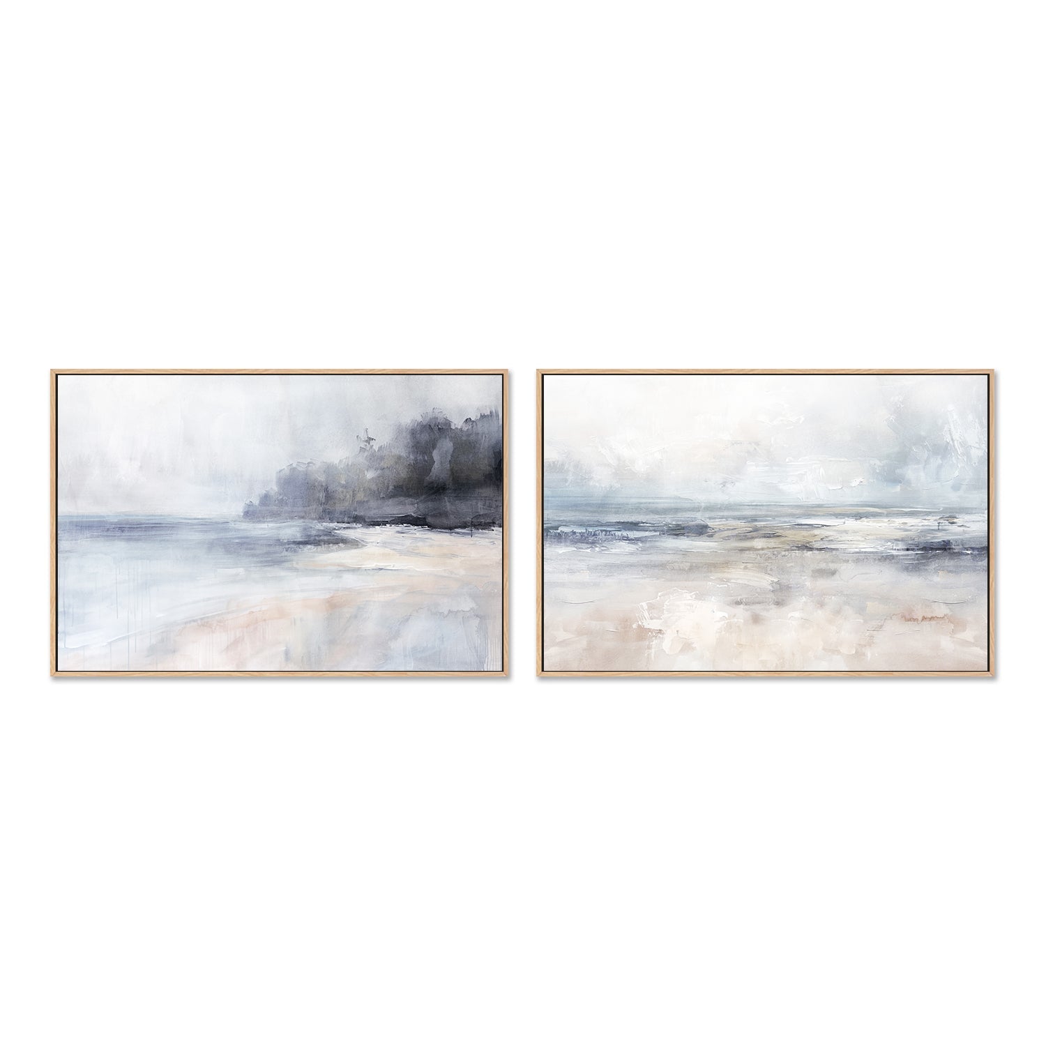 wall-art-print-canvas-poster-framed-Coastal Fog, Set Of 2 , By Nina Blue , By Nina Blue-4