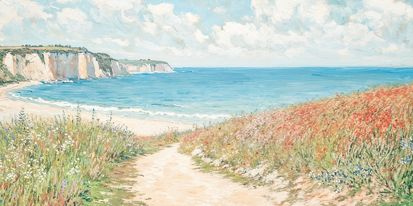 wall-art-print-canvas-poster-framed-Coastal Pathway , By Lady Hana-1