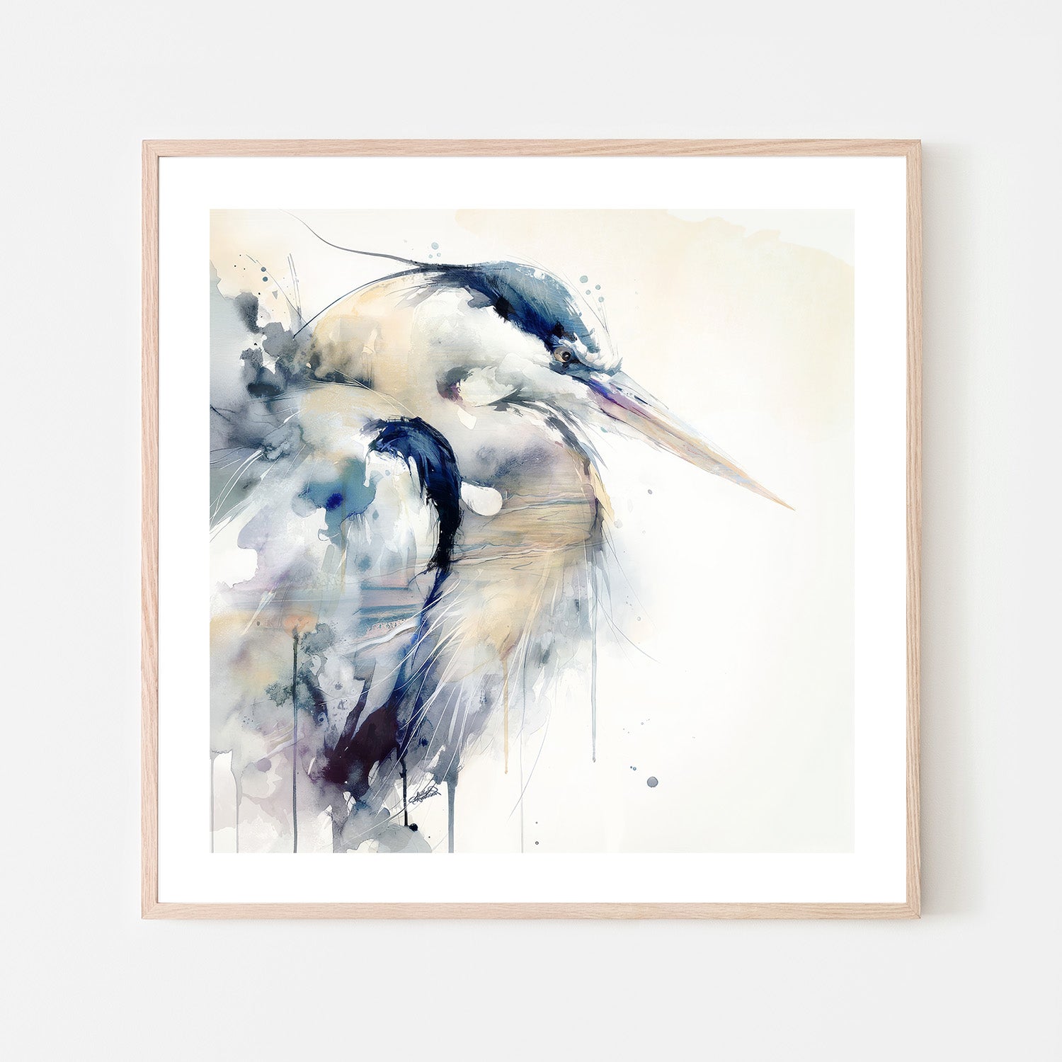 wall-art-print-canvas-poster-framed-Coastal Serenity Blue Heron , By Sally Barlow-6