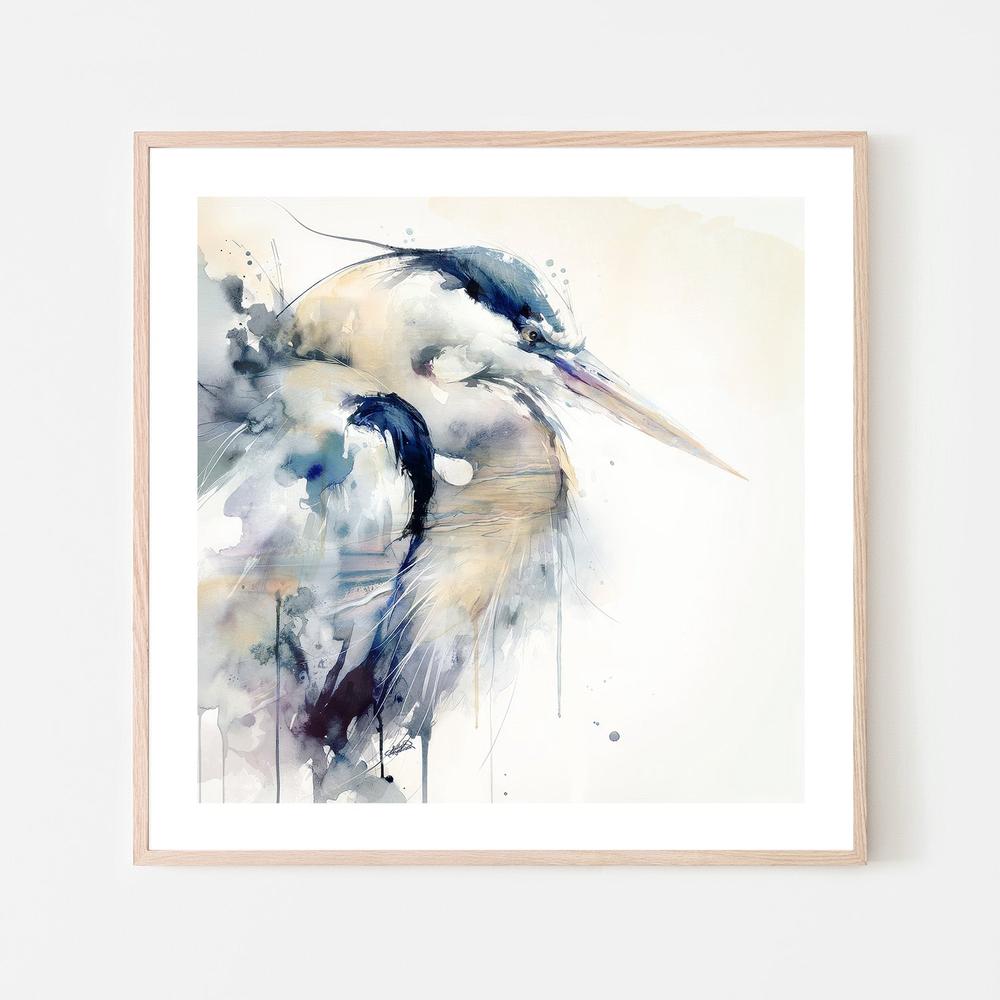 wall-art-print-canvas-poster-framed-Coastal Serenity Blue Heron , By Sally Barlow-6