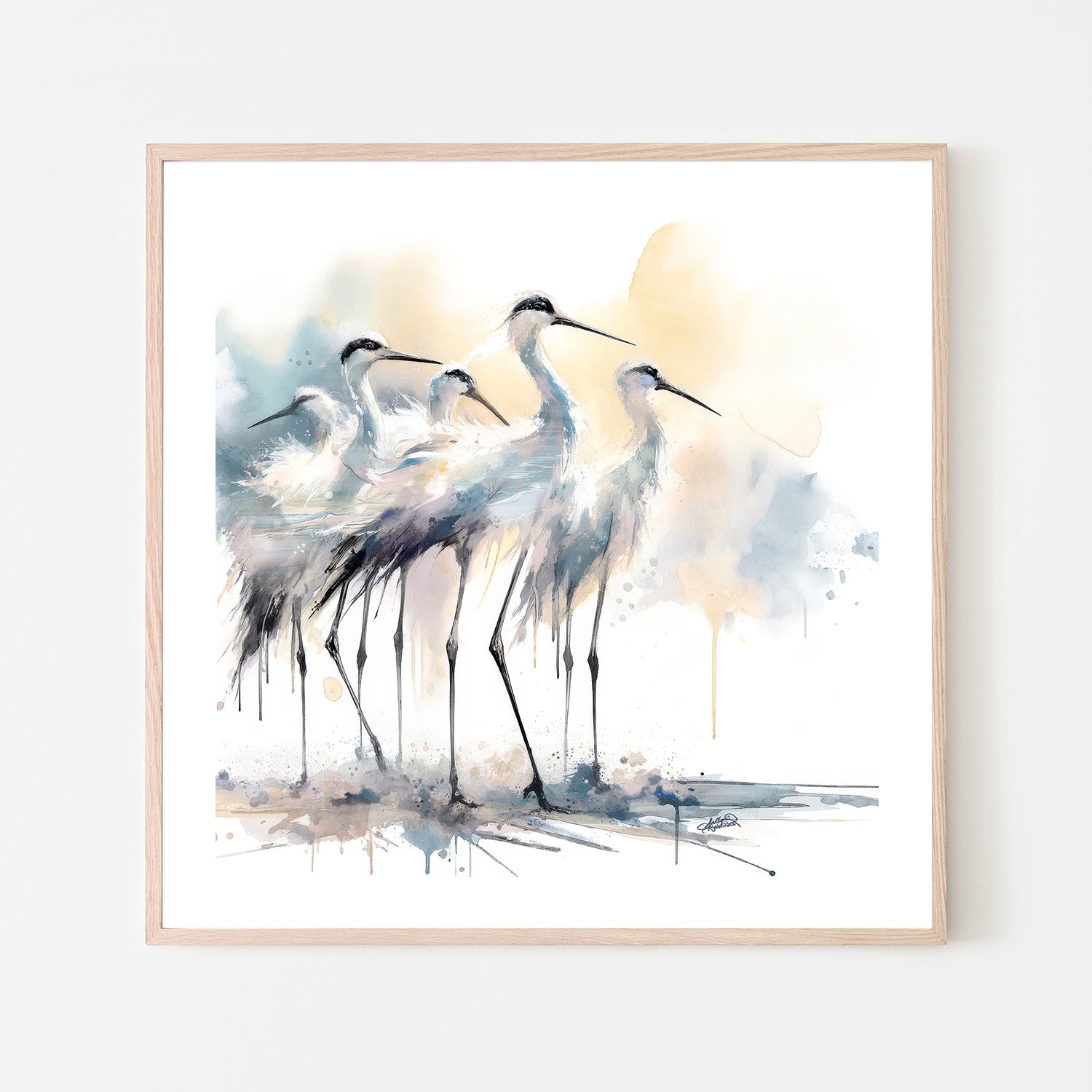 wall-art-print-canvas-poster-framed-Coastal Serenity Sea Birds , By Sally Barlow-6