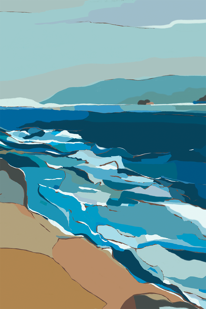 wall-art-print-canvas-poster-framed-Coastline , By Nikita Jariwala-1