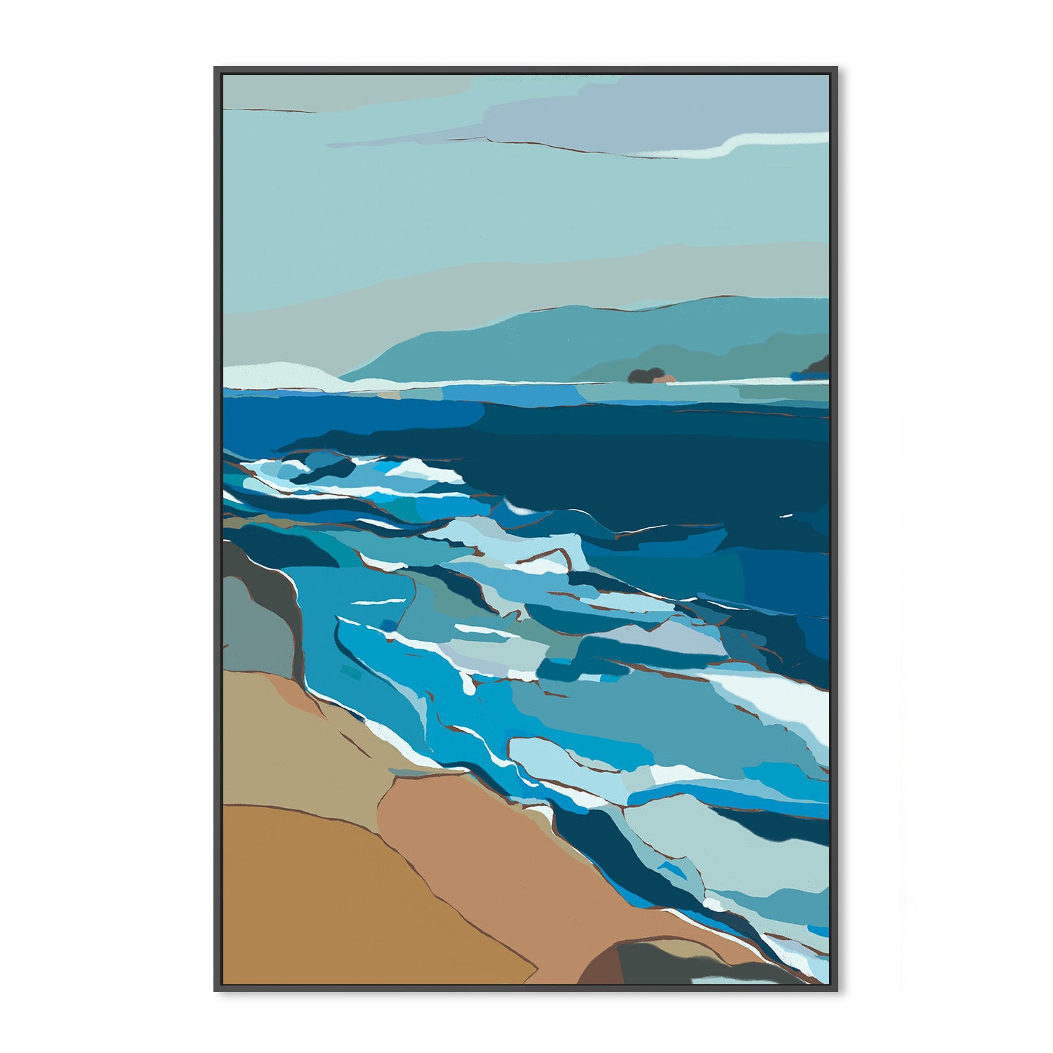 wall-art-print-canvas-poster-framed-Coastline , By Nikita Jariwala-3