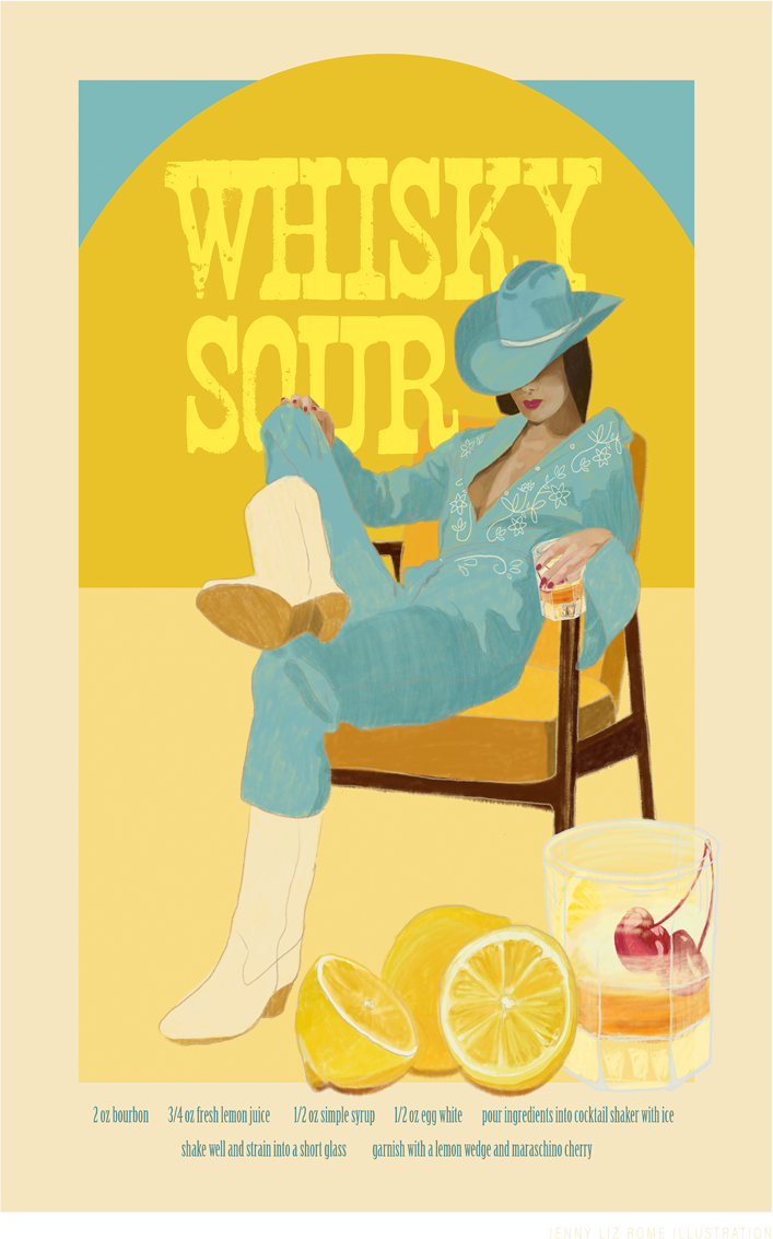 wall-art-print-canvas-poster-framed-Cocktails Whiskysour-1