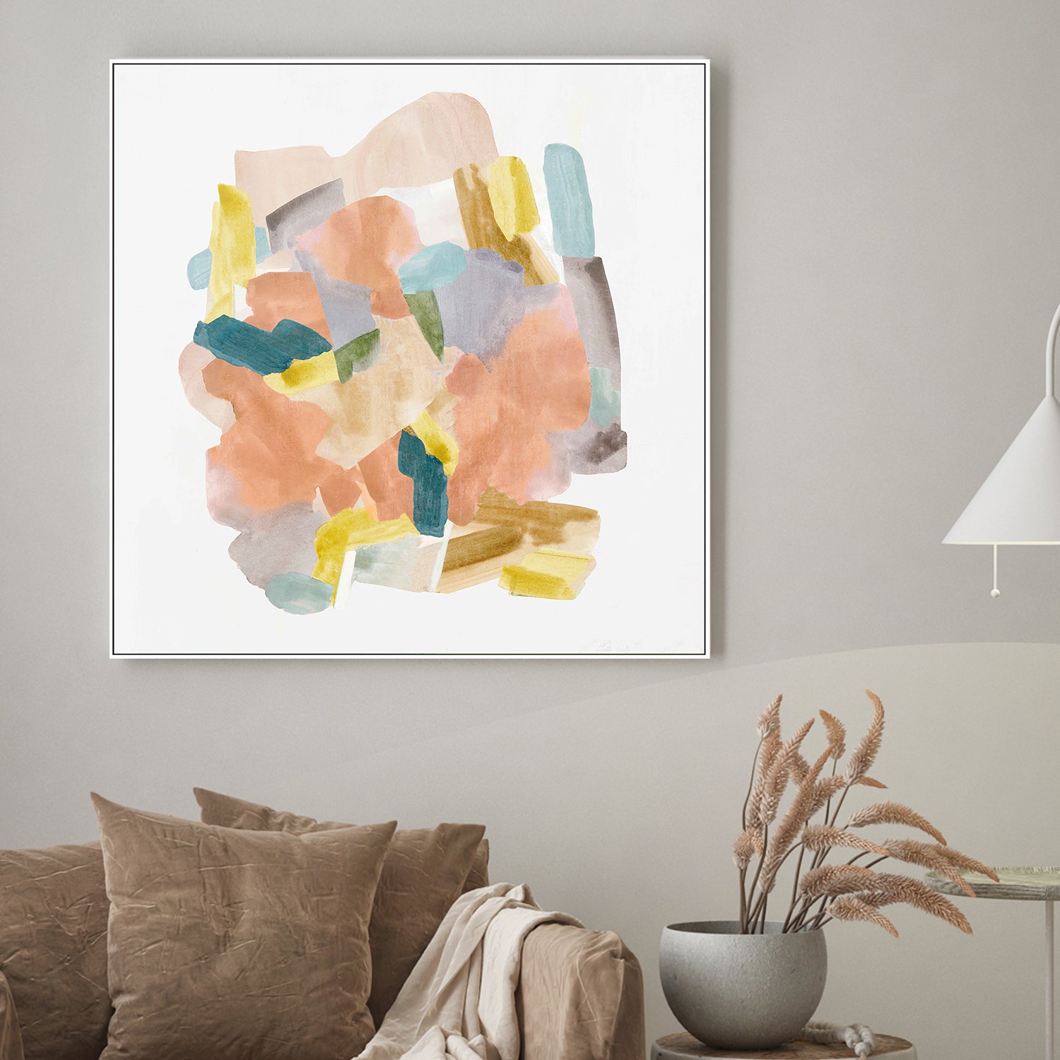 wall-art-print-canvas-poster-framed-Colorful Abstract Collage Forms-2