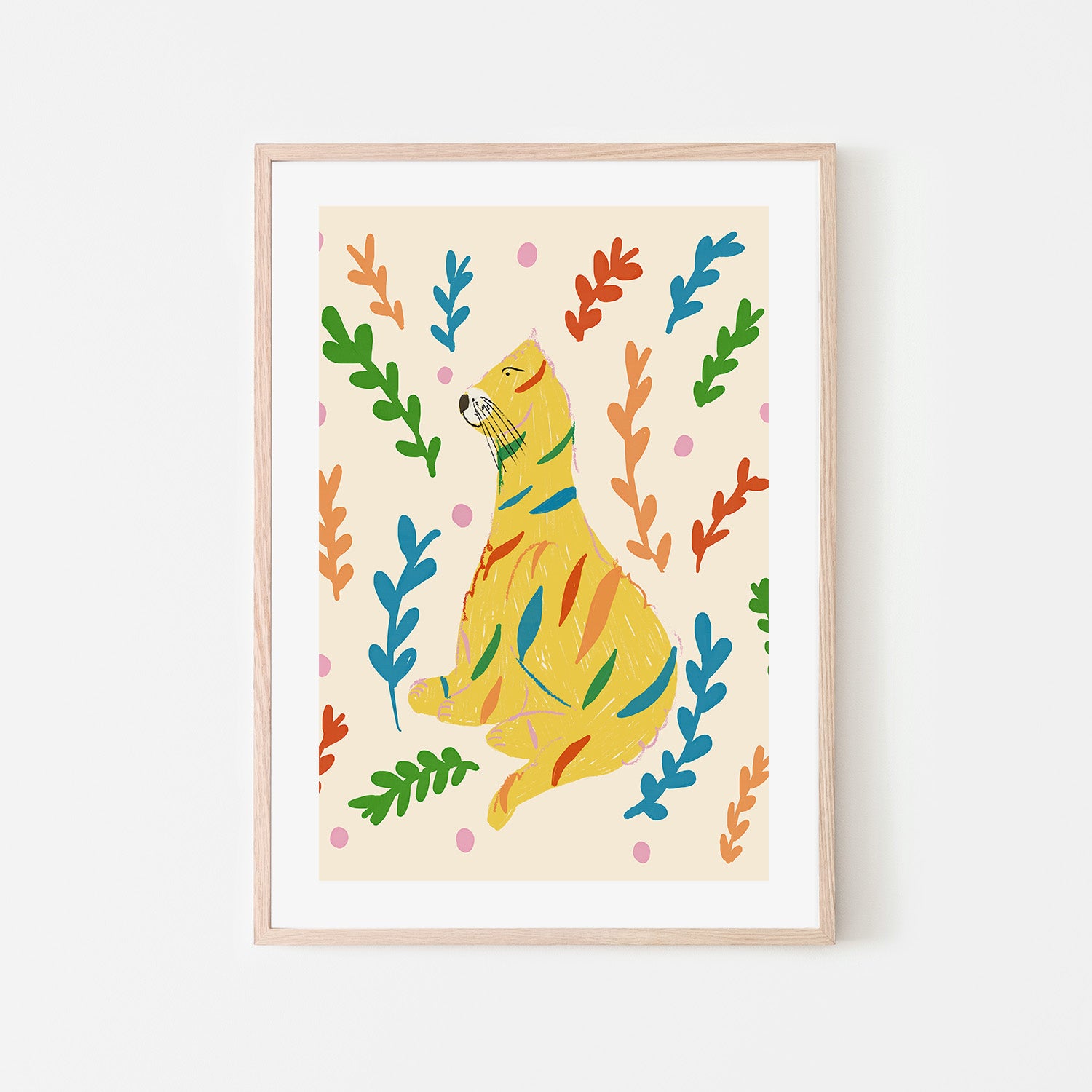 wall-art-print-canvas-poster-framed-Colorful Bear Dance-6