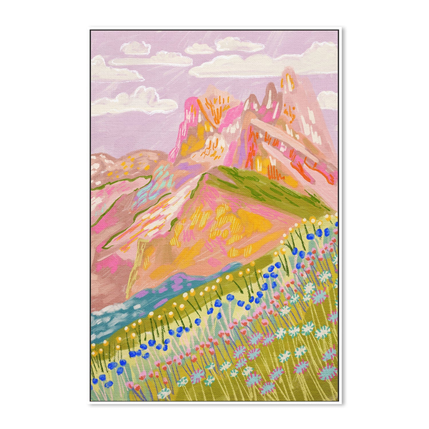 wall-art-print-canvas-poster-framed-Colorful Mountain In Winter , By Kartika Paramita-5