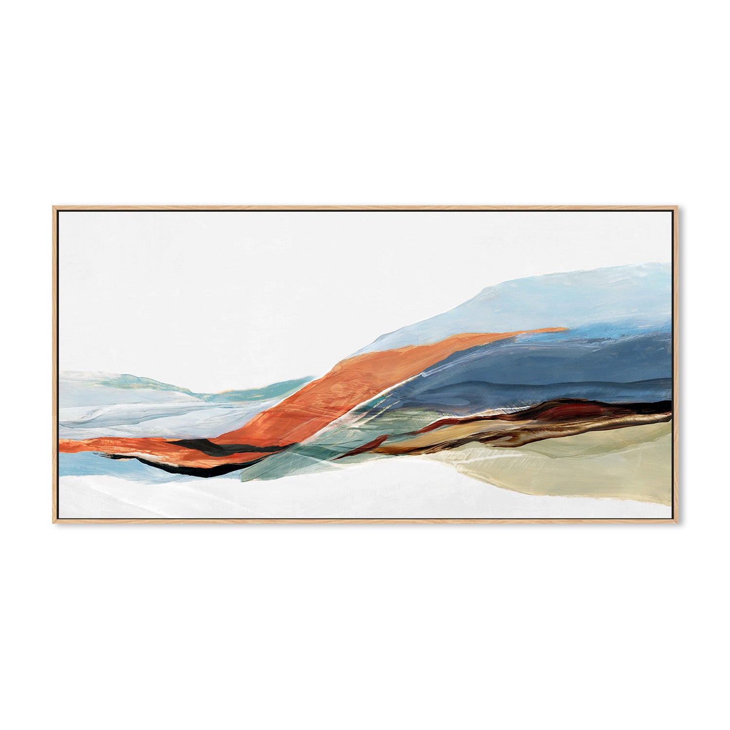 wall-art-print-canvas-poster-framed-Colorful Mountain Landscape Abstraction-4
