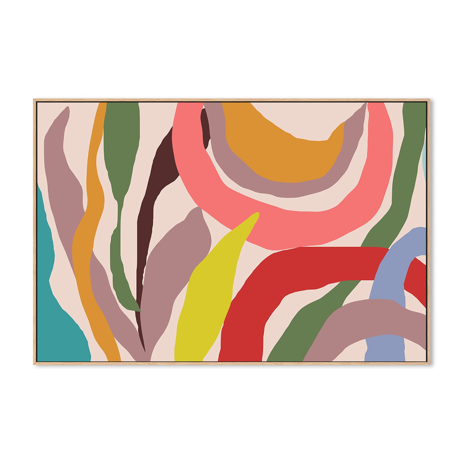 wall-art-print-canvas-poster-framed-Colorful Wavescape-4