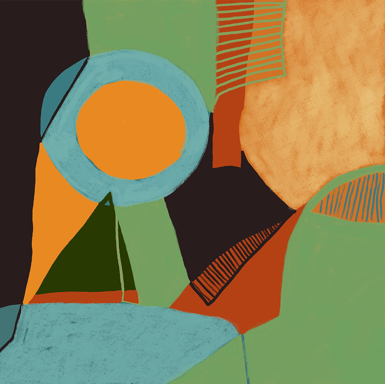 wall-art-print-canvas-poster-framed-Colourful Abstract , By Sharyn Bursic-1