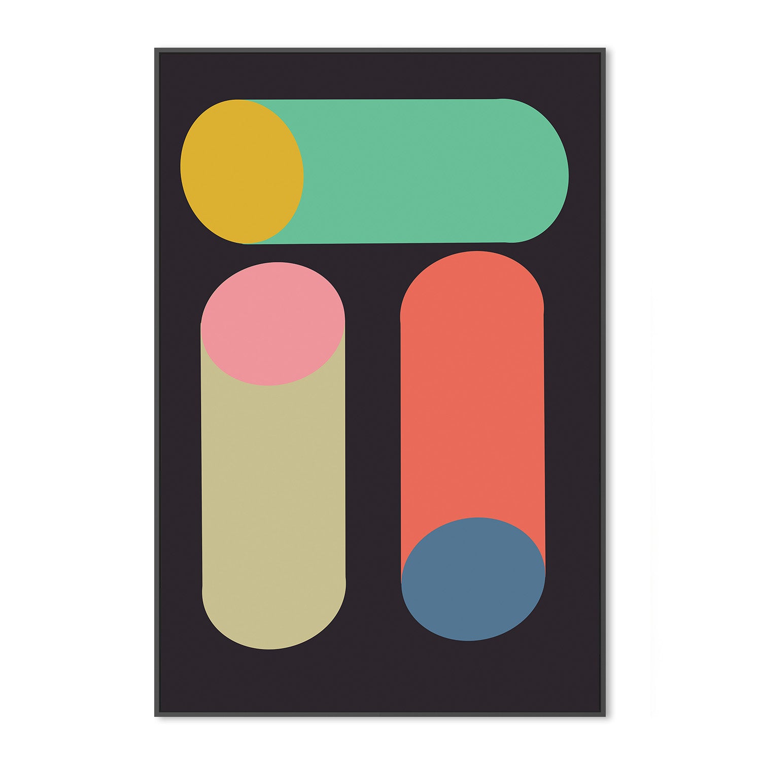 wall-art-print-canvas-poster-framed-Colourful Tubes , By JL Design-3