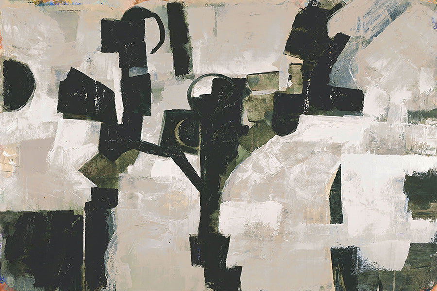 wall-art-print-canvas-poster-framed-Compose, Dark Green-1