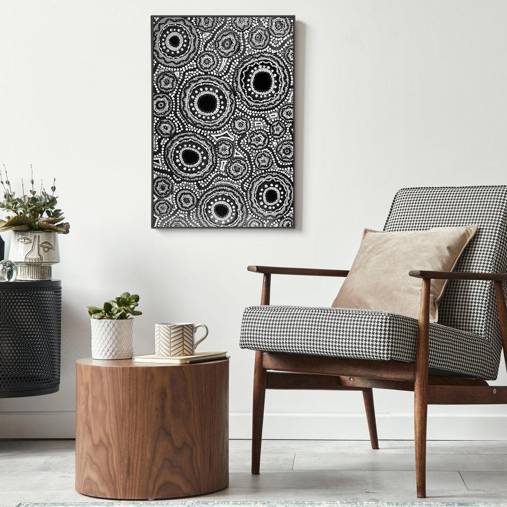 wall-art-print-canvas-poster-framed-Connections, Black and White-by-Leah Cummins-Gioia Wall Art
