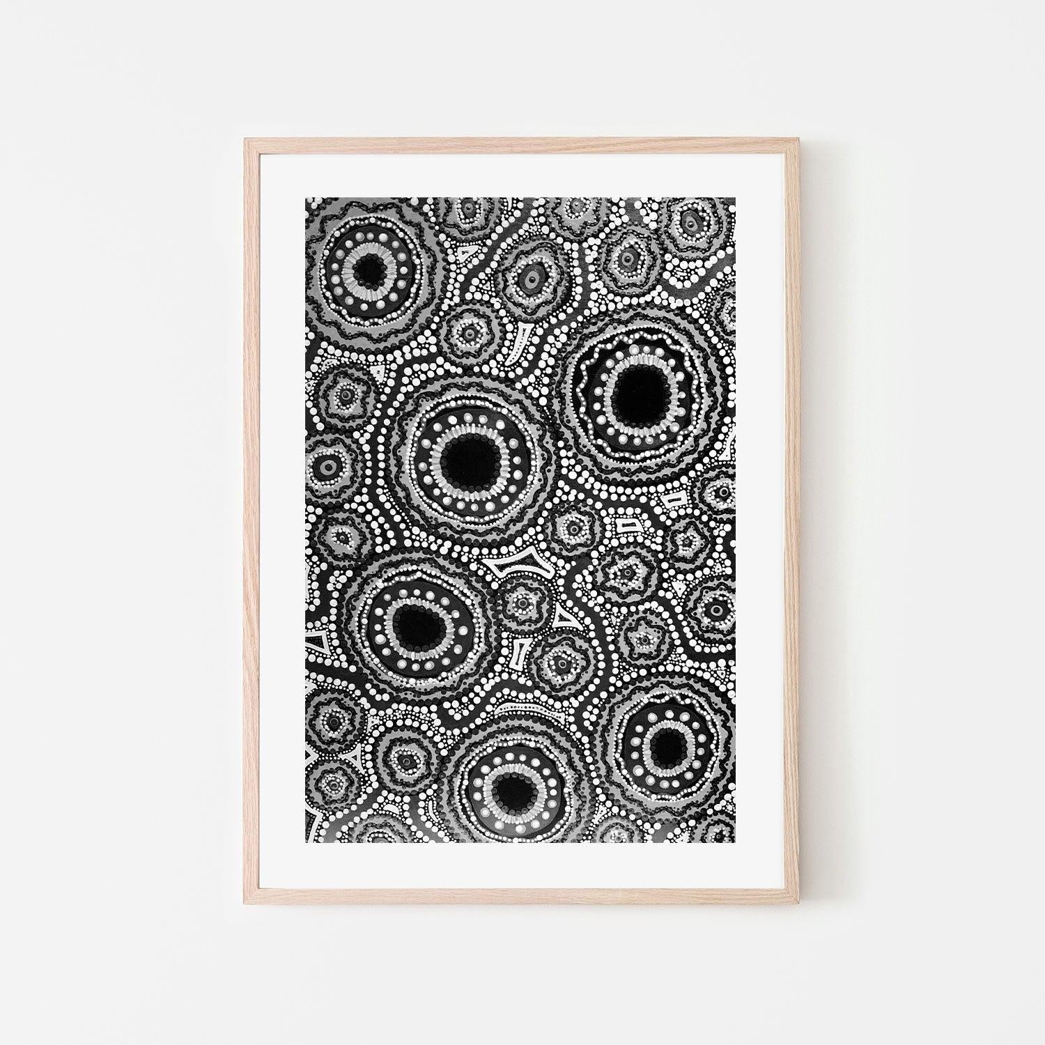wall-art-print-canvas-poster-framed-Connections, Black and White-by-Leah Cummins-Gioia Wall Art