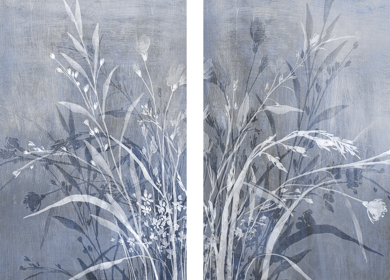 wall-art-print-canvas-poster-framed-Cool Flower, Style A & B, Set Of 2 , By Aria K-1