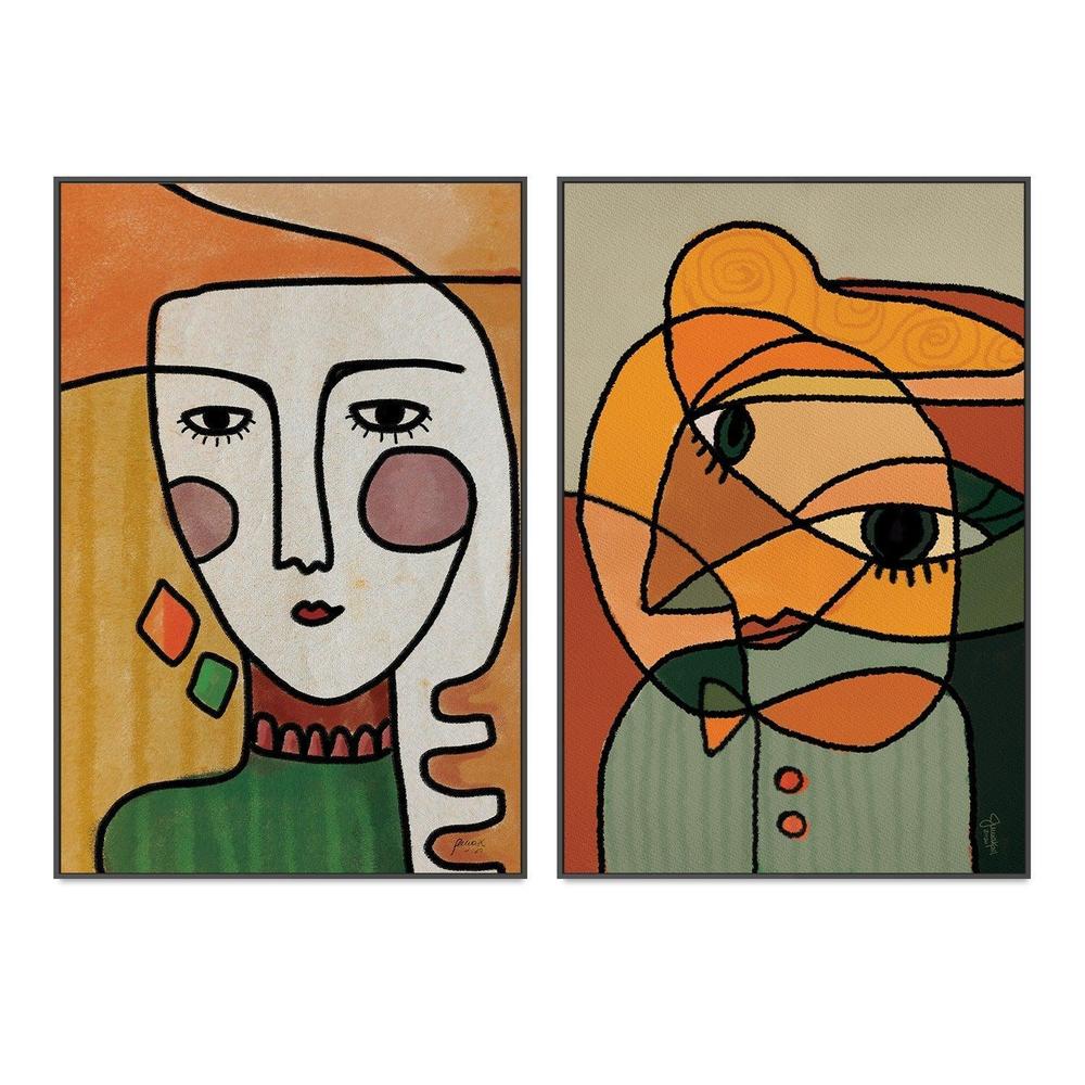 wall-art-print-canvas-poster-framed-Coppelia, Modern Charles, Set Of 2-by-Junia Kall-Gioia Wall Art