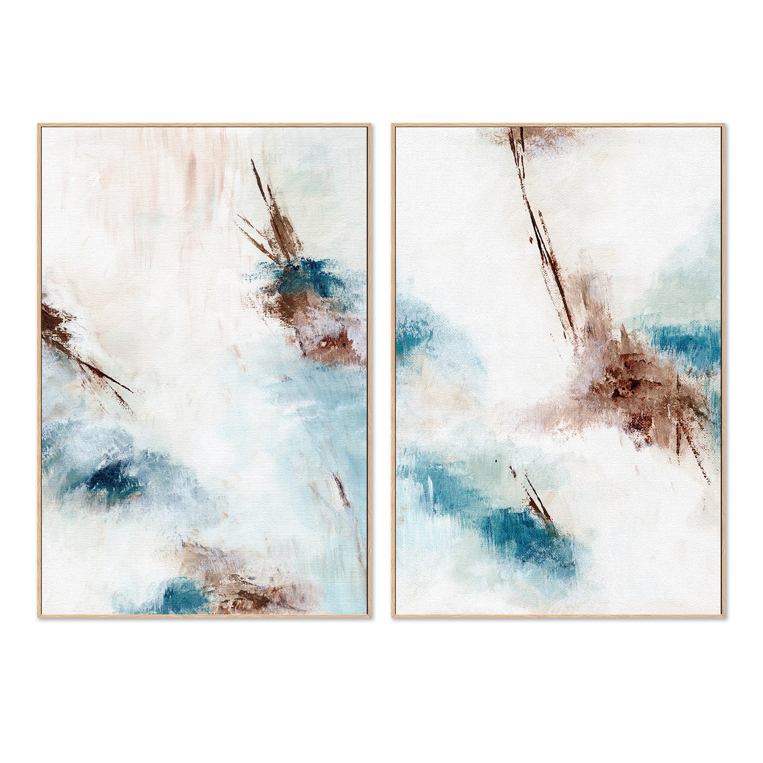 wall-art-print-canvas-poster-framed-Cosmic Abstract, Style A & B, Set Of 2 , By Nikita Jariwala-4