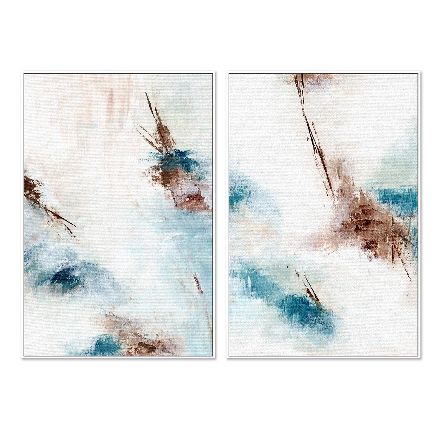 wall-art-print-canvas-poster-framed-Cosmic Abstract, Style A & B, Set Of 2 , By Nikita Jariwala-5