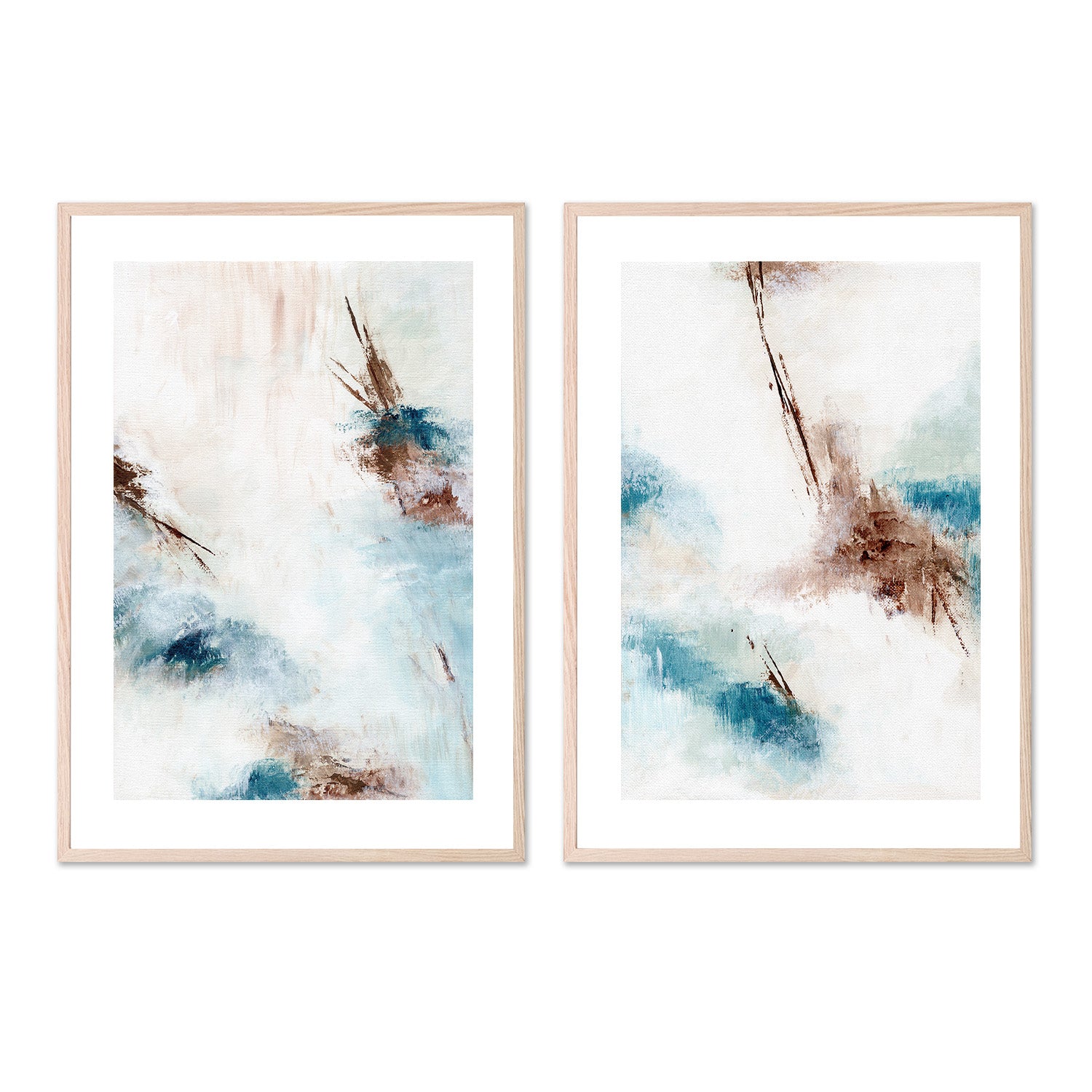 wall-art-print-canvas-poster-framed-Cosmic Abstract, Style A & B, Set Of 2 , By Nikita Jariwala-6