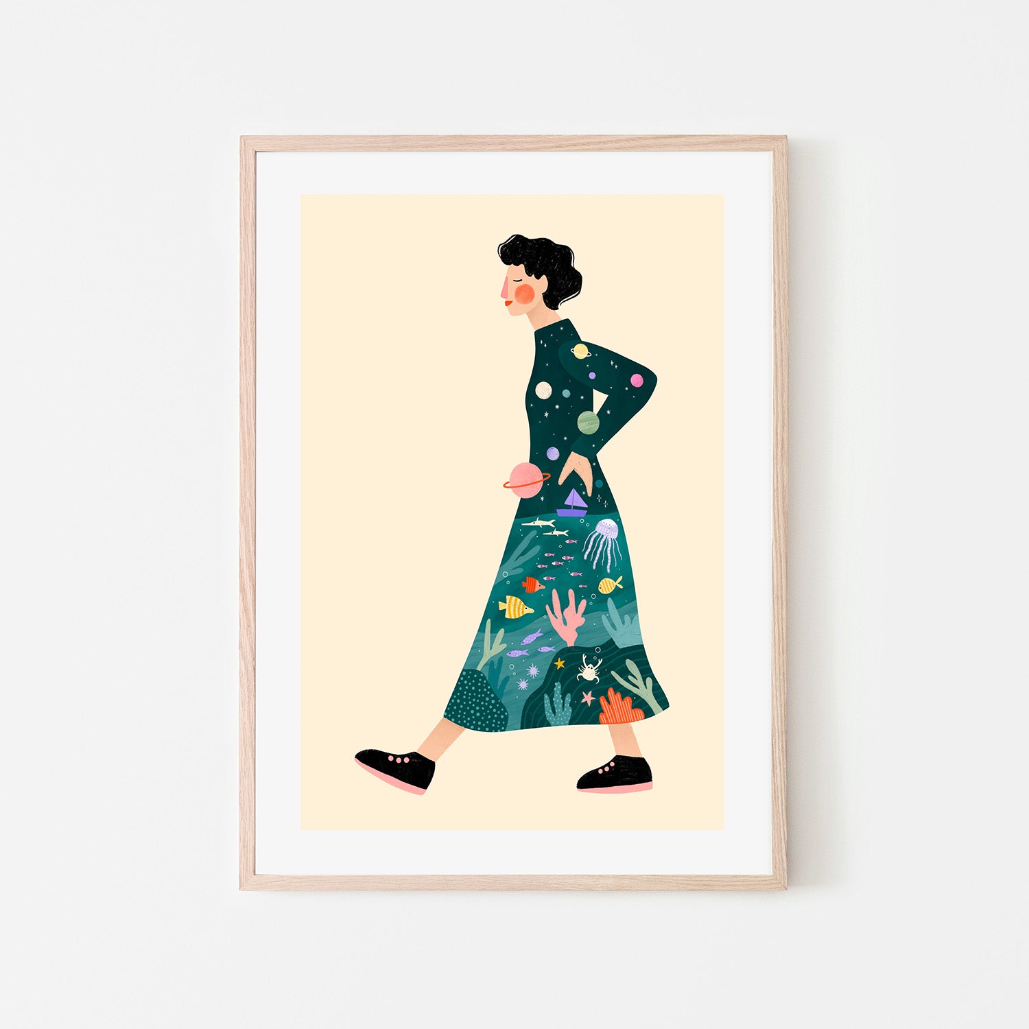 wall-art-print-canvas-poster-framed-Cosmic Journey Dress-6