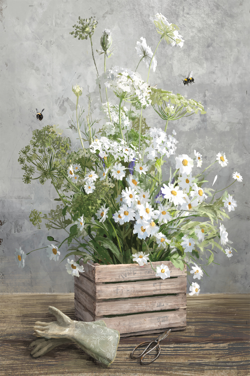 wall-art-print-canvas-poster-framed-Cottage Gardening, Style B , By Danhui Nai-GIOIA-WALL-ART